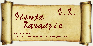 Višnja Karadžić vizit kartica